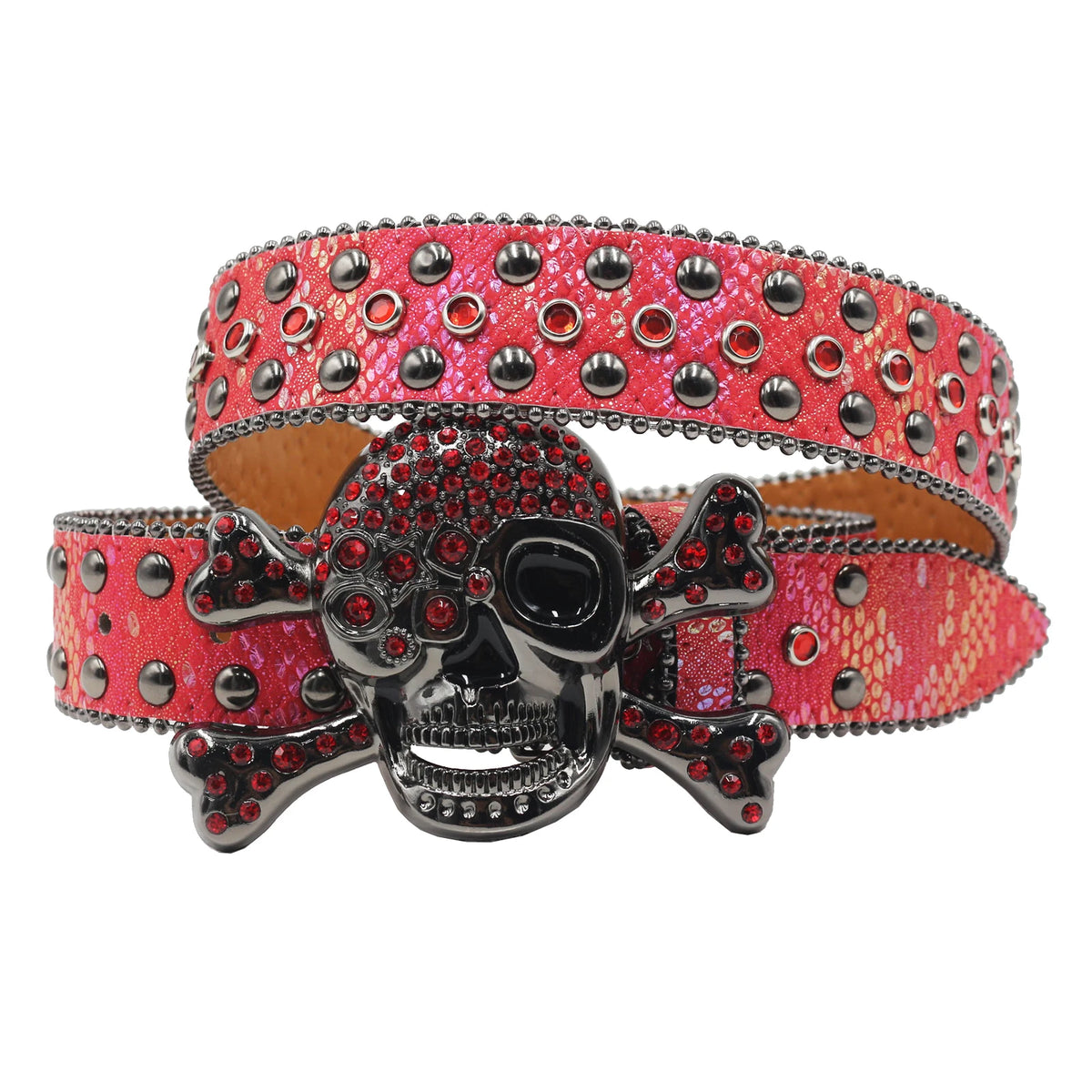 Hot Rhinestone Belts Studded Skull Lether Belts for Women Luxury Designer Brand Strap For Jeans Suppliers White Black