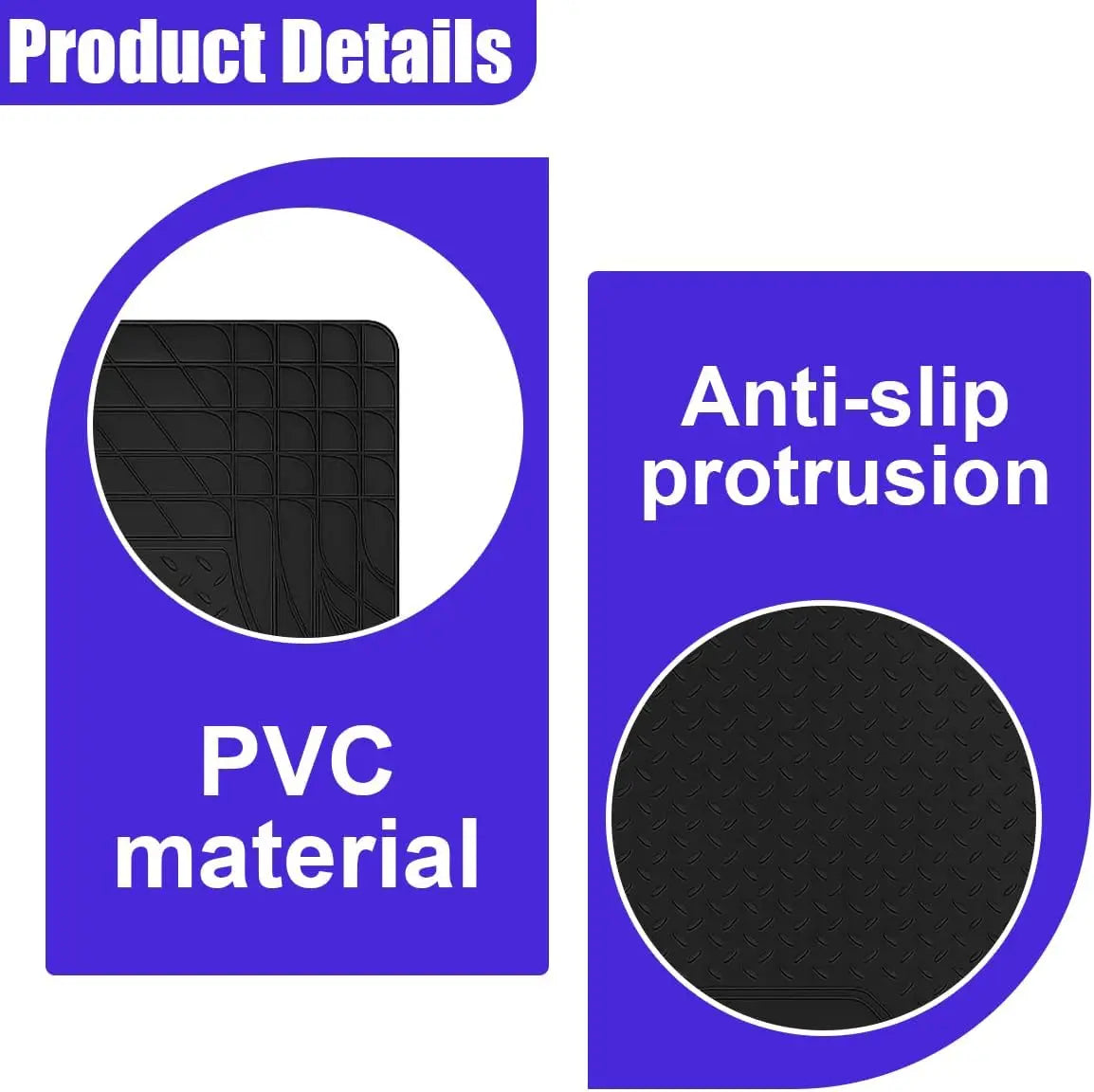 All Weather Heavy Duty Car Cargo Liner for SUVs Trucks, Anti-Slip Trimmable Trunk Floor Mat, Universal Automotive Protection