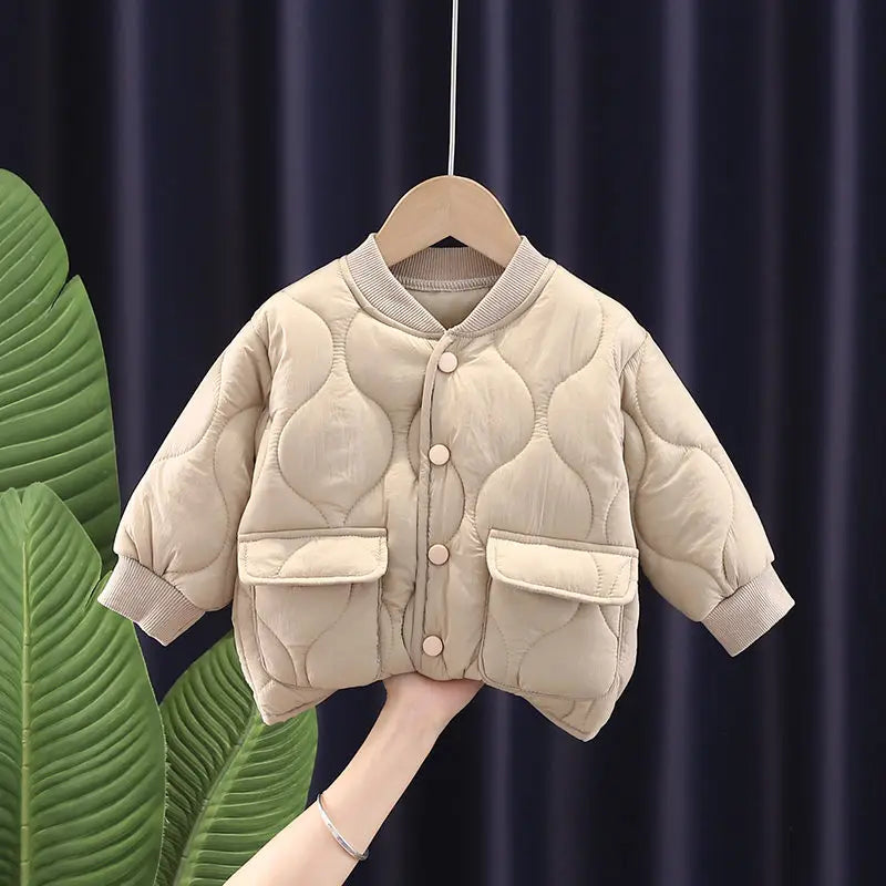 New Children Parkas Winter Jacket for Boys Girls Warm Top Coat Kids Thicken Velvet Jackets Baby Coats Soft Casual Outerwear