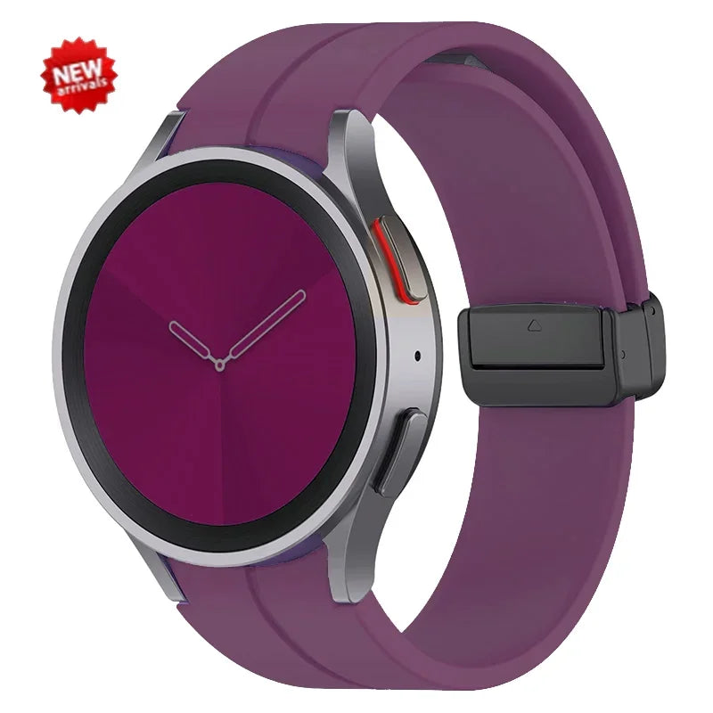 Original Silicone Band for Samsung Watch 7 6 5 4 Classic Strap 47mm 43mm 44mm 40mm Magnetic Buckle For Galaxy Watch 5 Pro 45mm