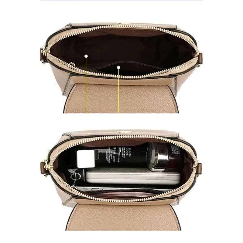 Women Solid Color PU Flap Crossbody Shoulder Bag Casual Daily Wear Versatile Fashion Handbag For Outdoor