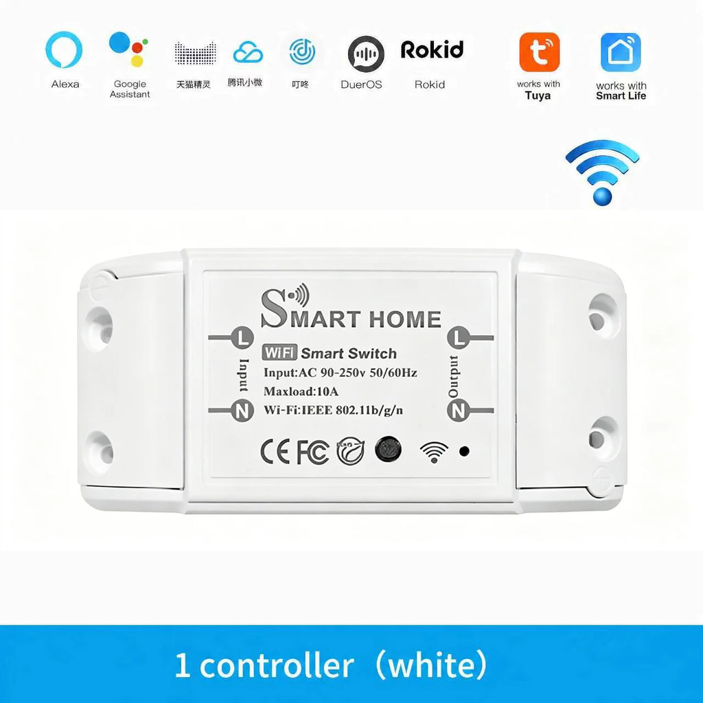 WIFI Switch Smart Home Automation Relay Module Work With Tuya appAlexa Timing Switch Smartlife APP Wireless Remote Control Relay