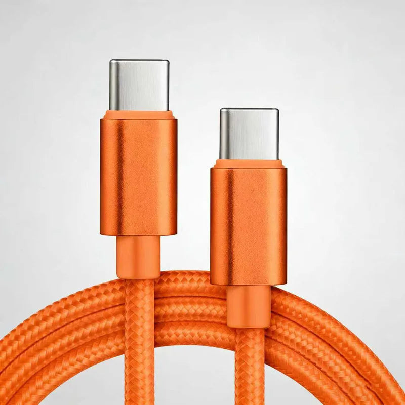 60W 5A Nylon Fast Charging Cable 1/2/3m Dual Type-C Colorful Data Cable Highspeed Data Transfer Quick Charging Wire For Xiaomi17