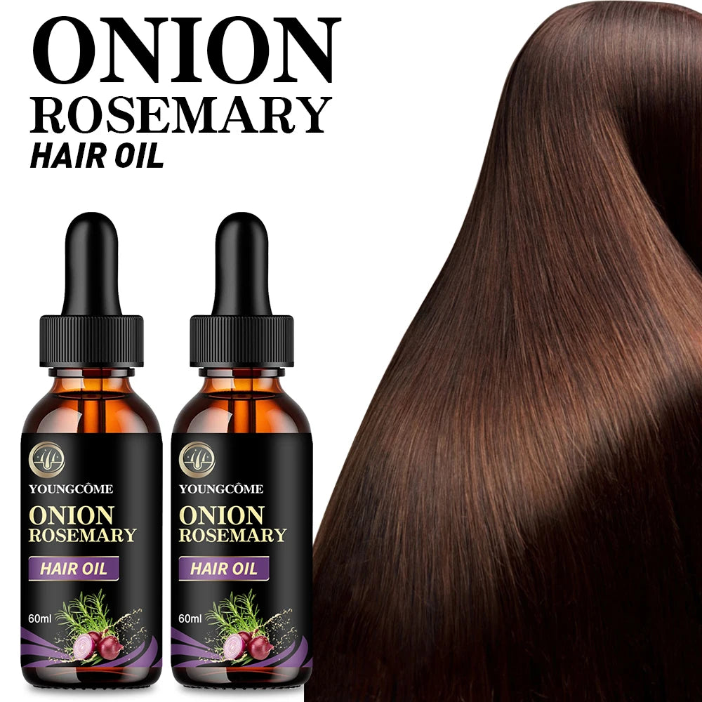 Hair Care Essential Oil Onion Rosemary Peppermint Fortified Oil Nourishing Split Dry Organic Hair Care Improving Hair Quality