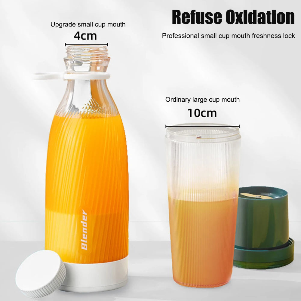 500ml Citrus Juicer Rechargeable Electric Fruit Juicer Machine 6 Blades Personal Blender for Juices Shakes Smoothies