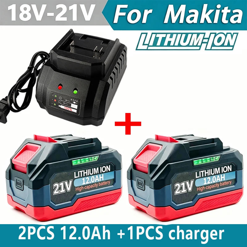 21V 6/9/12AH For Makita 18V Battery Power Tools Li-ion Replacement LXT BL1850 BL1860 DDF487 for 18V Screwdriver with BMS -