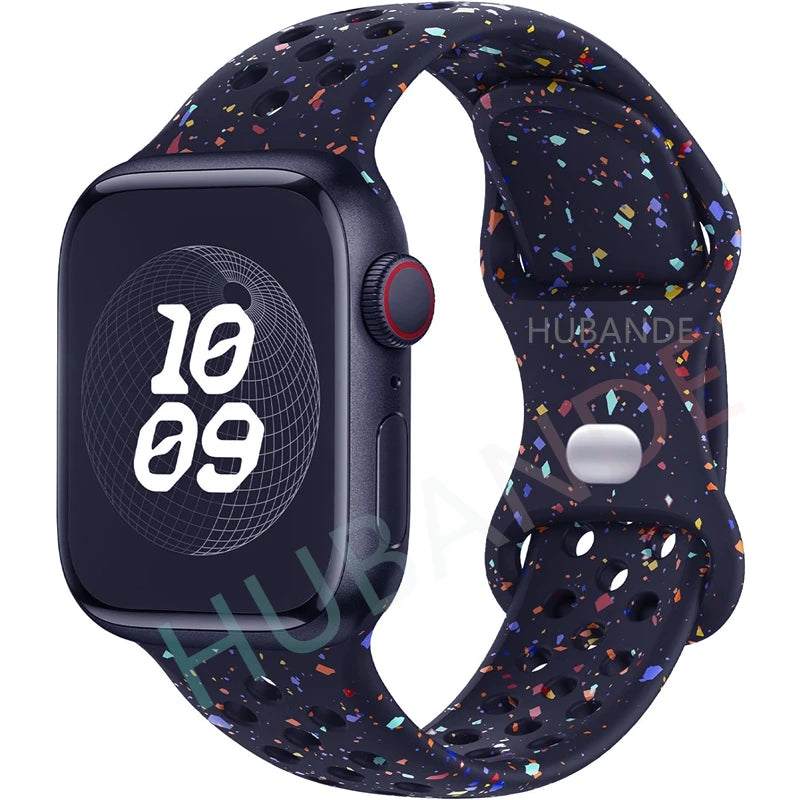 Strap For Apple Watch Band 46mm 44mm 49mm 45mm 40mm 41mm 38 42mm correa Breathable bracelet iwatch series 10 8 SE 7 6 5 9 Ultra