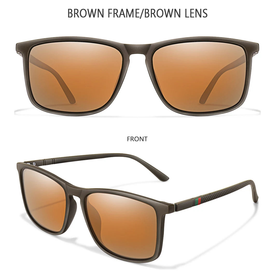 Luxury Square Vintage Polarized Windproof Cycling Sunglasses UV400 Male Eyewear Men Women Fashion Travel Driving Fishing Glasses