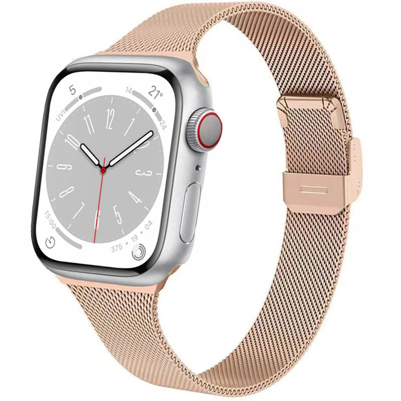 Milanese Strap for Apple Watch 44mm 40mm 45mm 41mm 46mm 42mm 38 49mm Metal Bracelet iWatch Series 11 10 Ultra 9 8 7 6 5 SE3 band