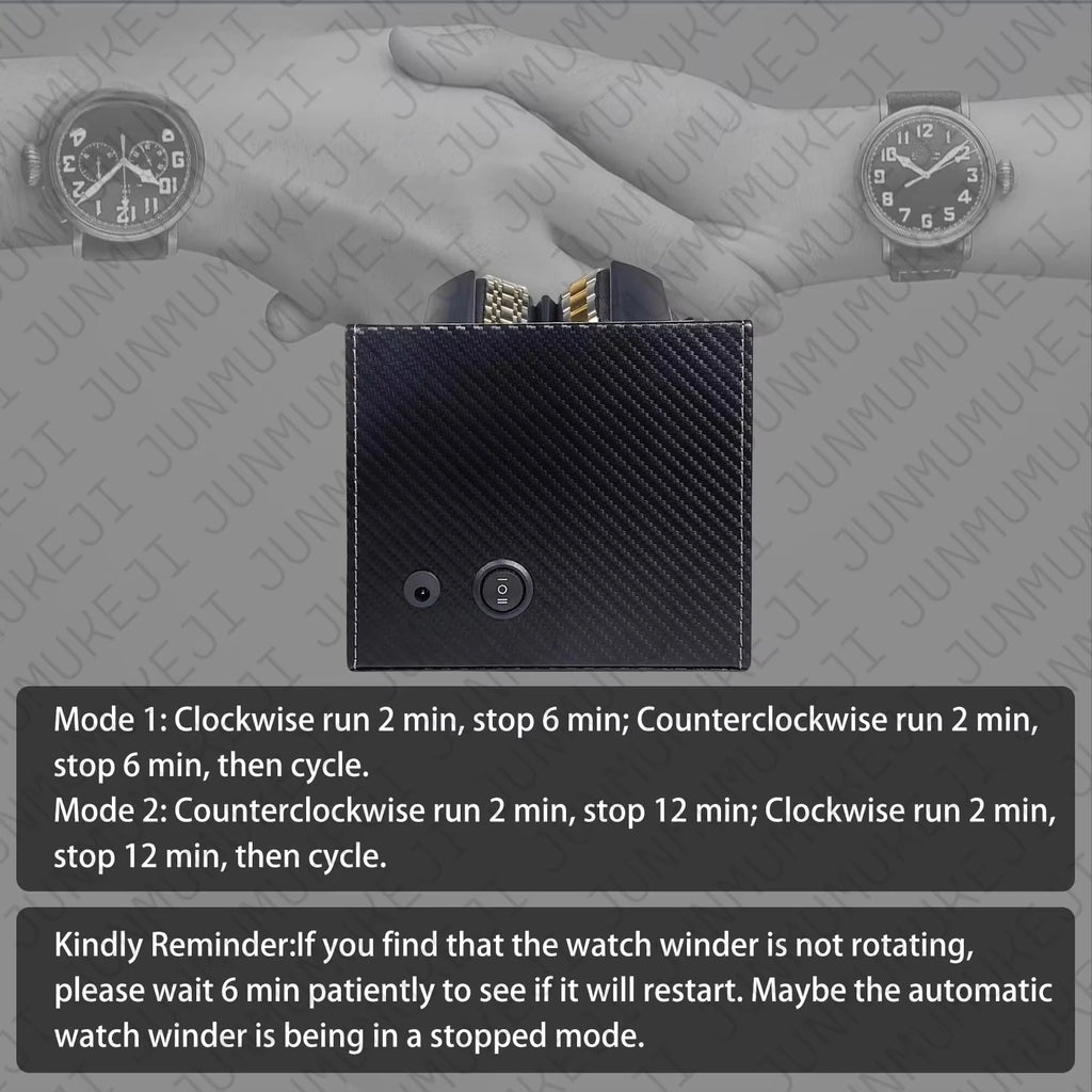 Watch Winder for Automatic Watches Box 3 Watches PU Leather Rotating Storage Display Automatic Winding Universal USB Power 5V1A
