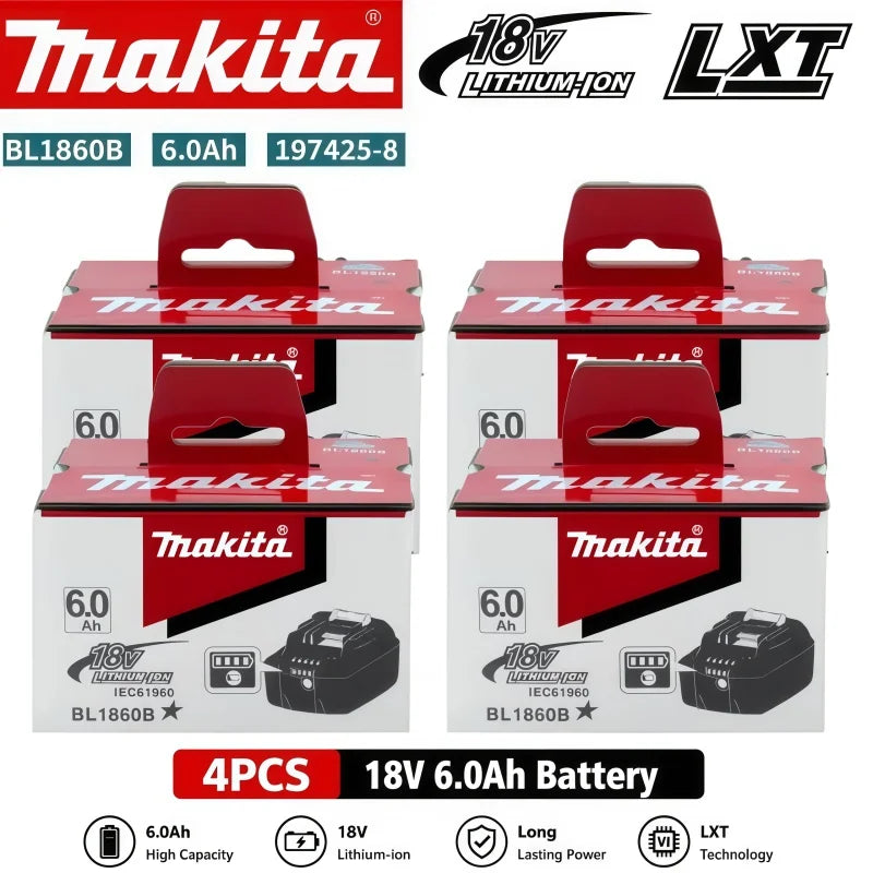 2026 Authentic Makita 6.0Ah Battery, Hot Selling 18V Tools Battery, Replaceable BL1830B L1840B L1850B L1860B, Power Tool Battery