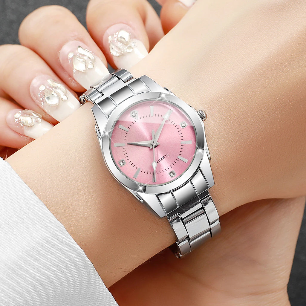 Fashion Rhinestone Women Watches Casual Quartz Wrist Watches For Ladies Clock Reloj Mujer（Without box）