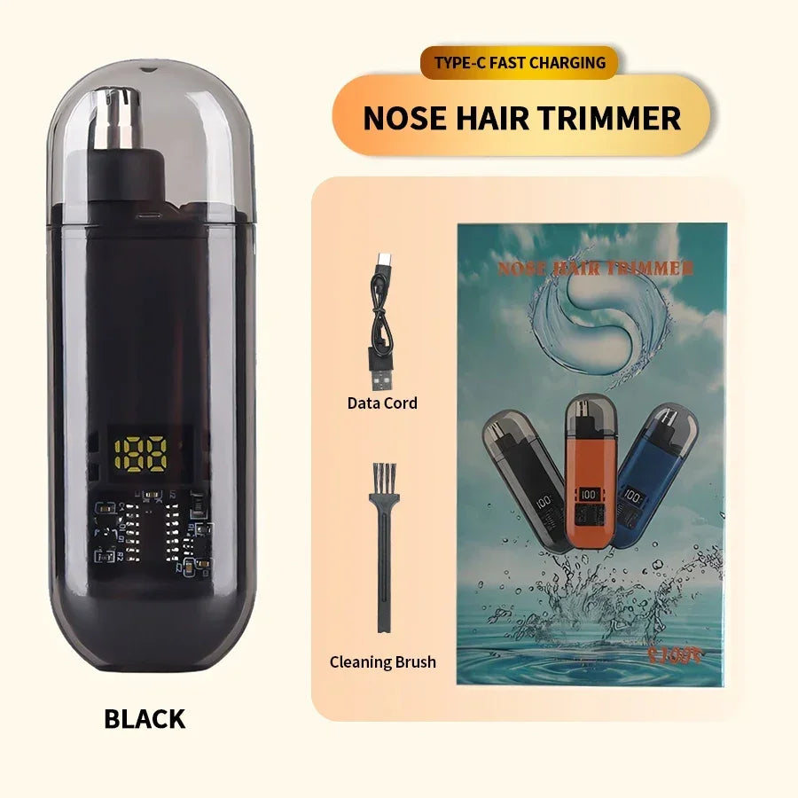 Rechargeable Nose Hair Trimmer and Facial Hair Remover for Men Nose Hair Shaver for Nasal Clearance - Portable Grooming Tool For