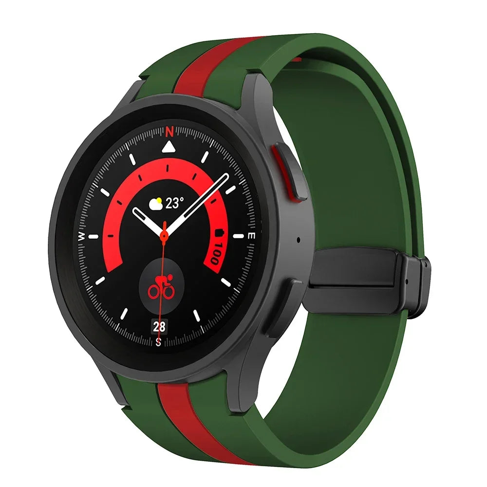Silicone Strap for Samsung Galaxy Watch 5 Pro 45mm Galaxy Watch 6 5 4 44mm 40mm Magnetic Buckle Band For Watch 6 Classic 43 47mm