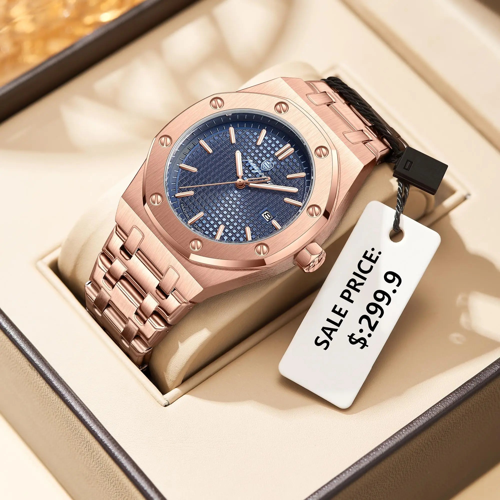PAAZOMU Original Luxury Men's Watches Date Chronograph Stainless Steel Quartz Watch Waterproof Luminous Fashion Man Wristwatch