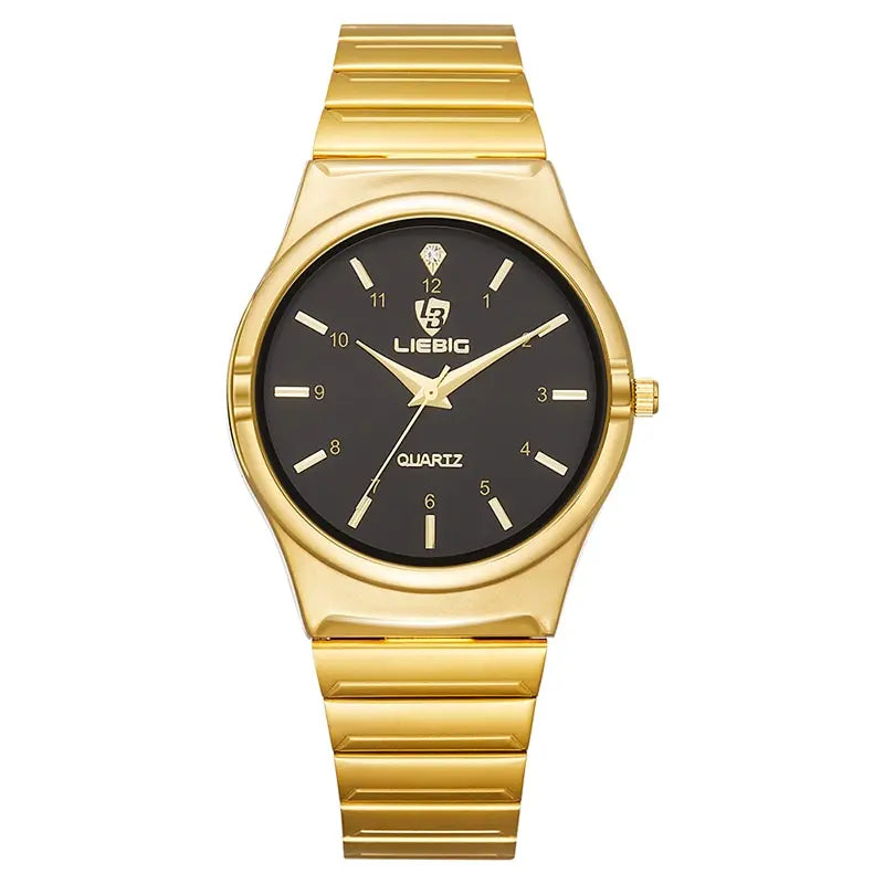 LIEBIG Women Quartz Watches Japan Movement Mens Luxury Stainless Steel Female Ladies Golden Wristwatch Clock Relogio Feminino