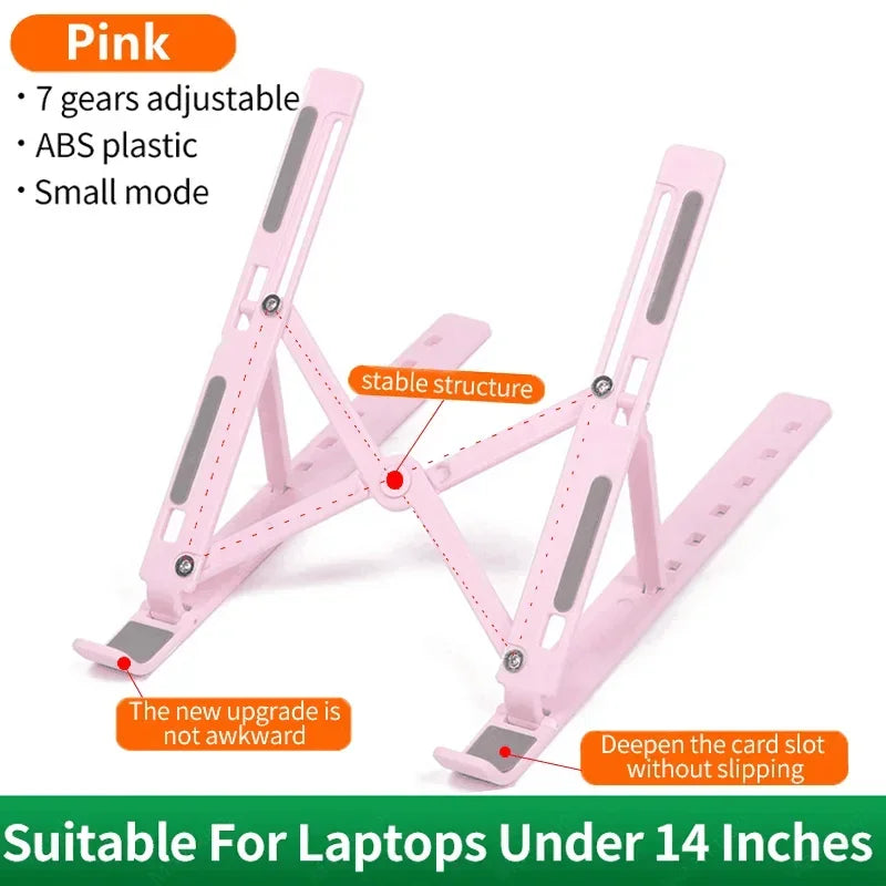 Laptop Stand Portable Foldable Notebook Bracket Adjustable Computer Monitor Holder For Macbook Air iPad Tablets Base Accessories