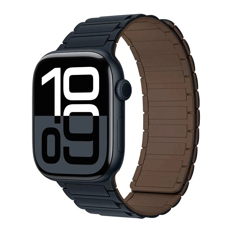 Magnetic Silicone Band for Apple Watch Ultra 3 2 49mm 46mm 42mm 45mm 44mm 40 41mm Strap IWatch Series 11 10 9 8 7 6 SE Bracelet