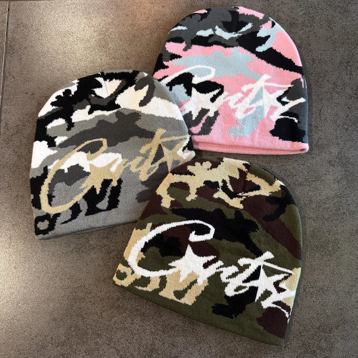 Retro Letter Camouflage Knitted Woolen Hat for Autumn and Winter Couples, Street Warm Men and Women, Yuppie Pullover Cold Hat