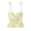 Chic Elegant Corset Top Backless Short Cami Tops New 2026 Summer Fashion Floral Printed Sexy Party Night Tops