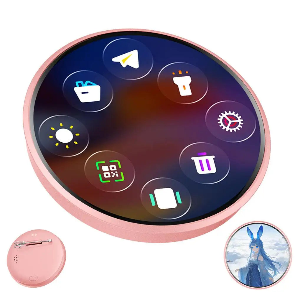 For E-Badge Intelligent Anime Animation Electronic Badge Pin Display Dynamic Gift Carry A Trendy Brooch