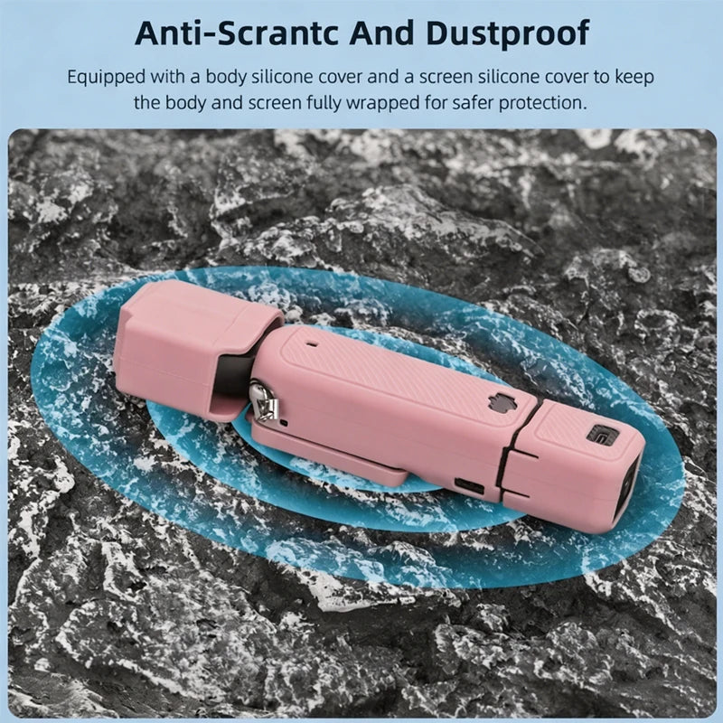 New Silicone Protective Case Set for DJI Pocket 4 Scratch-resistant Shock-resistant Protective Case for Camera Shell Accessories