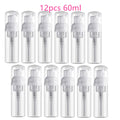 12pcs 30/60ml Portable Foam Bottle Empty Pump Clear Bottle Lotion Shampoo Dispenser Hot Koop Refillable Bottles pump foam bottle