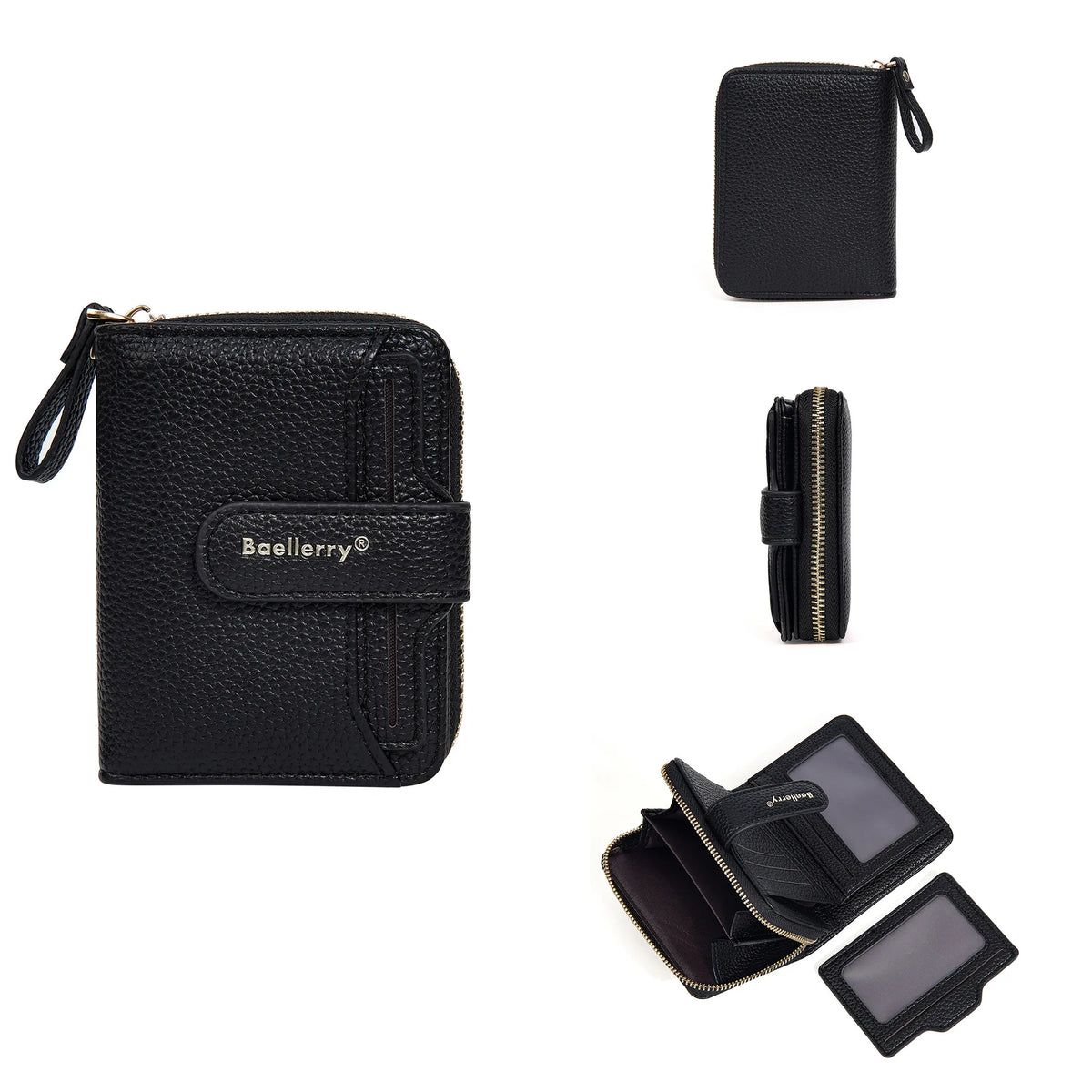 New Short Women Zipper Wallets Large Capacity Card Holder Brand Female Purses Quality Coin Pocket Photo Holder Wallet For Girls