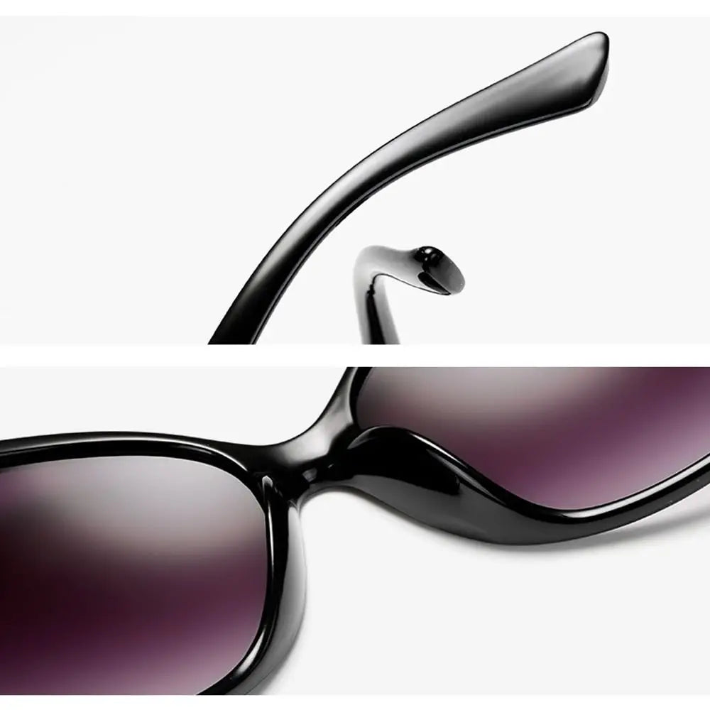 Korean Retro Sunglasses Big Frame Eyewear Travel Accessories Driving Glasses Sun-Protective Black Shades Glasses for Women