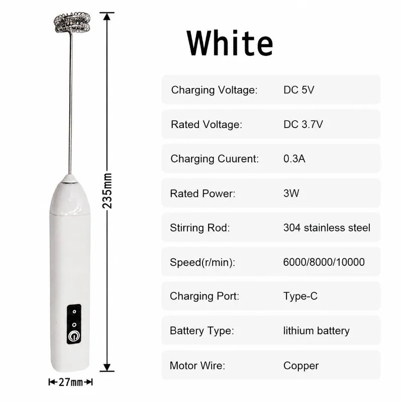 Wireless Milk Foamer Coffee Whisk Mixer Electric Blender Egg Beater Mini Frother Handle Stirrer Cappuccino Maker Cooking Tools