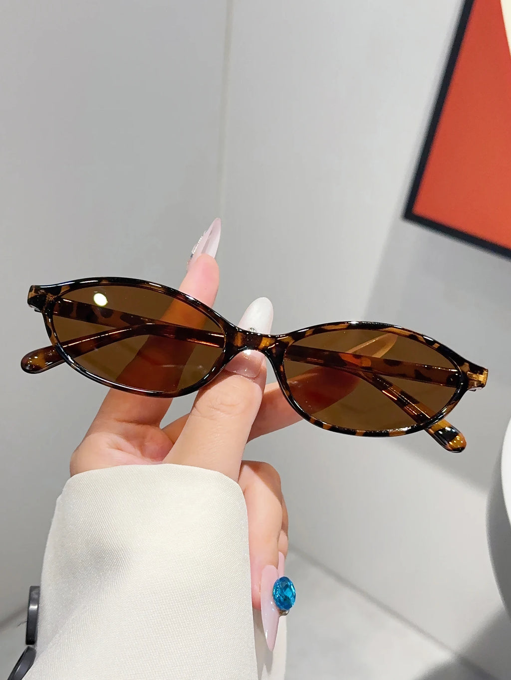 1PC/4Pcs Fashionable Mixed Glasses Set, Oval Glasses, Chic Black, Tortoise Shell Glasses, Suitable for Daily Wear