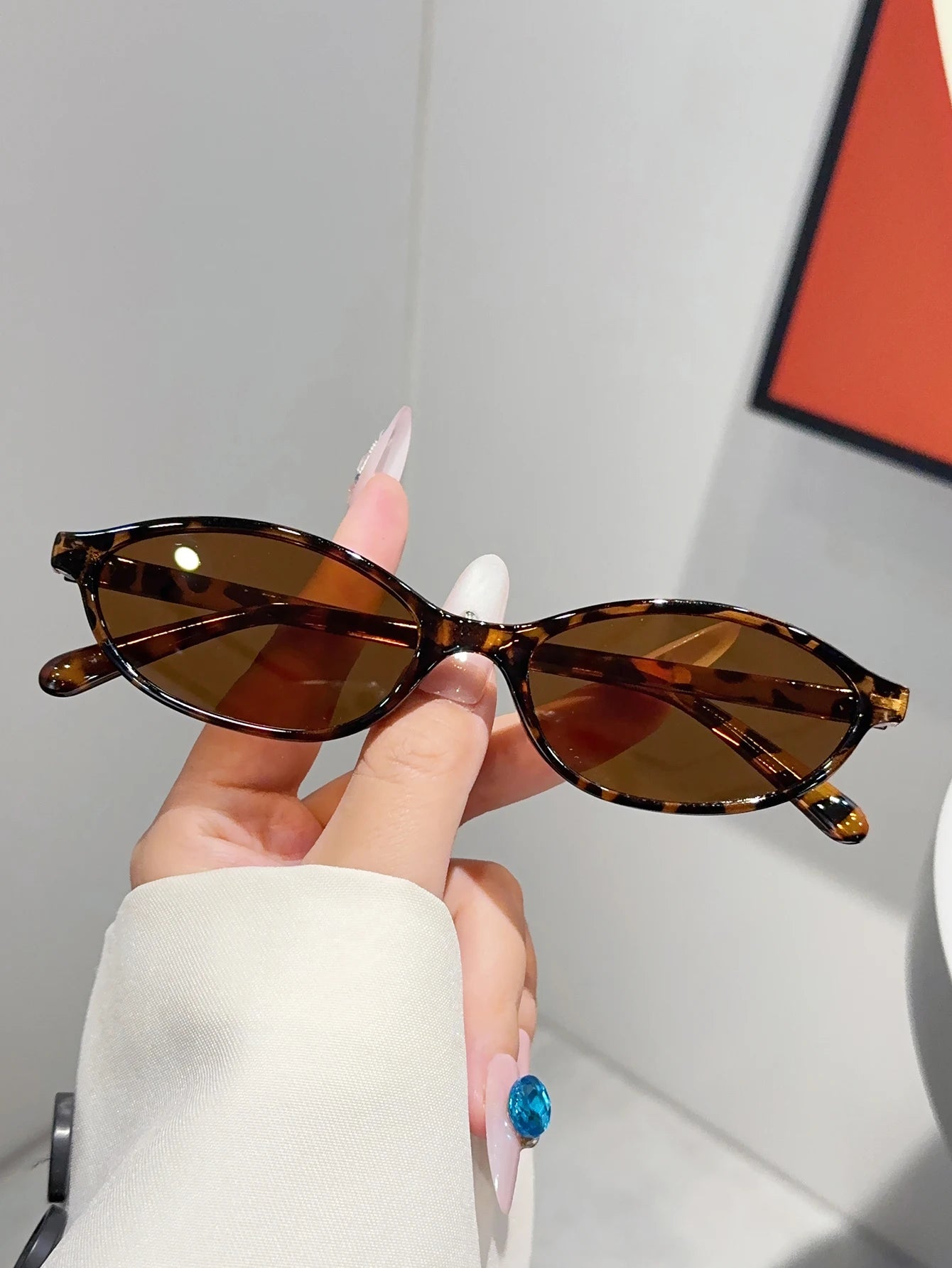 1PC/4Pcs Fashionable Mixed Glasses Set, Oval Glasses, Chic Black, Tortoise Shell Glasses, Suitable for Daily Wear