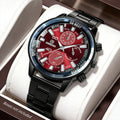 Men's Round Alloy Steel Strap Quartz Watch, Perfect for Leisure, Business, and Event Participation (No Box)