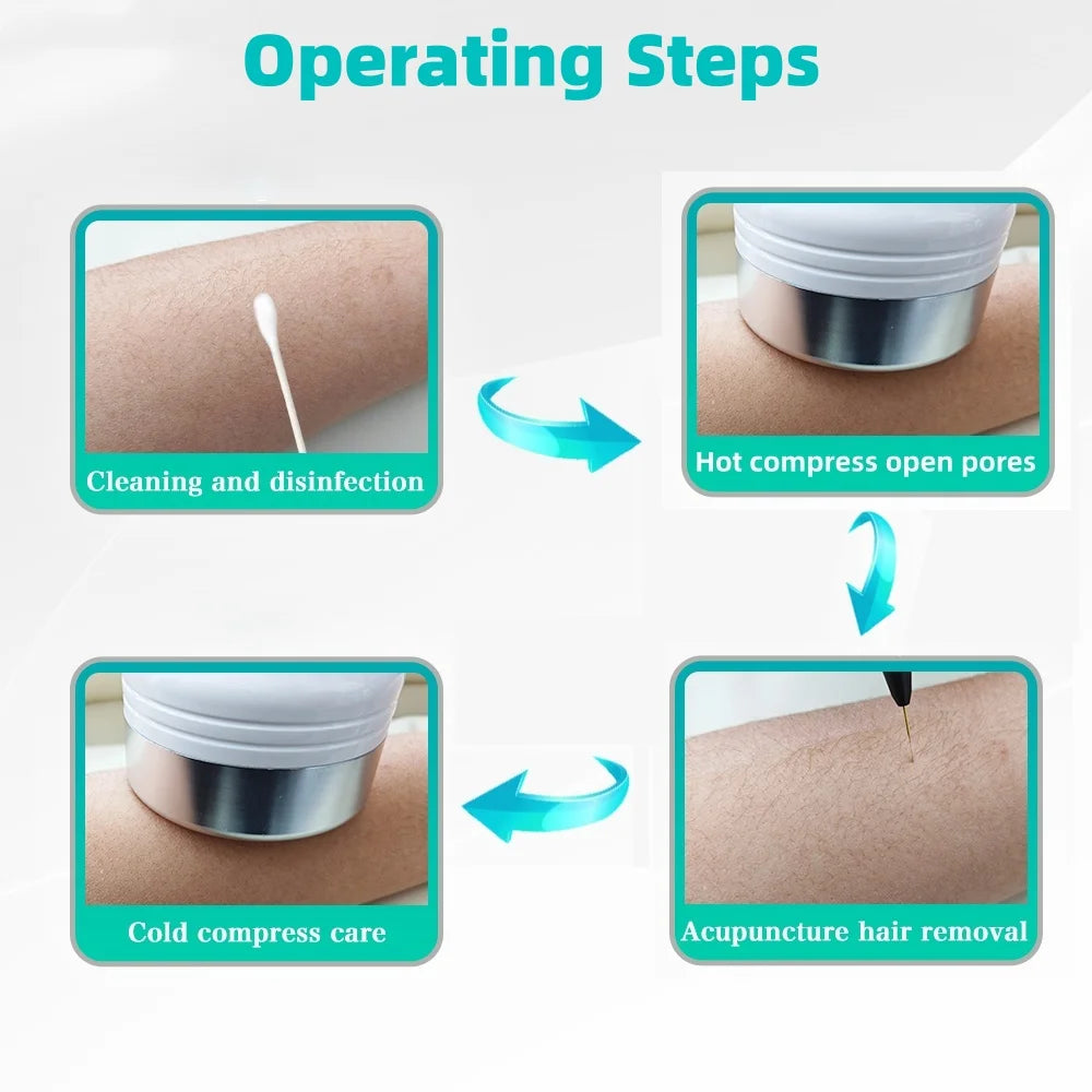 2 in 1 Electrolysis Hair Removal Machine Painless Permanent Hair Remove Machine for Women Men Bikini Body Home Salon Use
