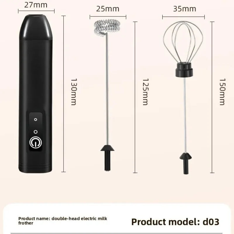 Handheld Milk Frother Cordless Electric Whisk Beverage Mixer Suitable for Coffee Milk Eggs Mixer Kitchen Accessory