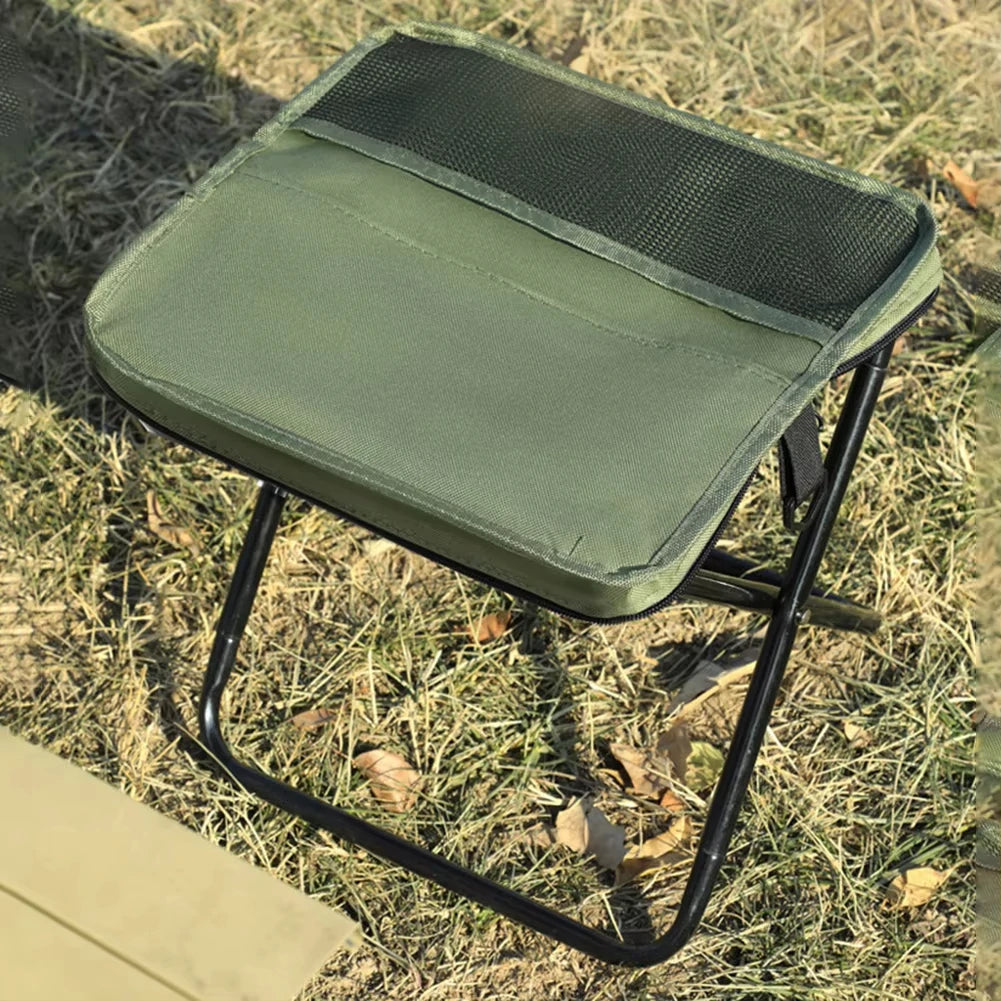 Compact Folding Stool with Storage Bag Outdoor Camping Fishing Portable Leisure Stool