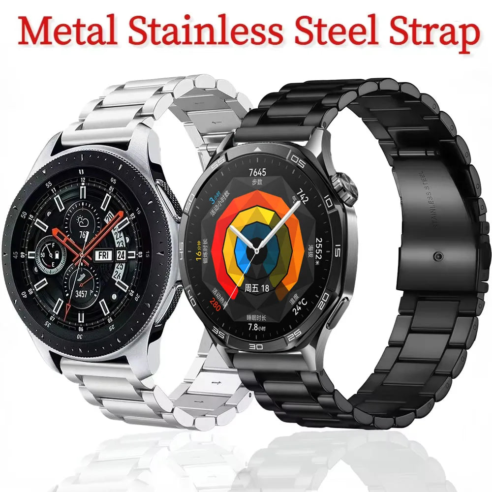 20mm 22mm Metal Strap for Huawei Watch GT/2/3/4/GT5/GT6 Pro 46mm Stainless Steel Wristband for Samsung Galaxy Watch 5/6/7 Strap