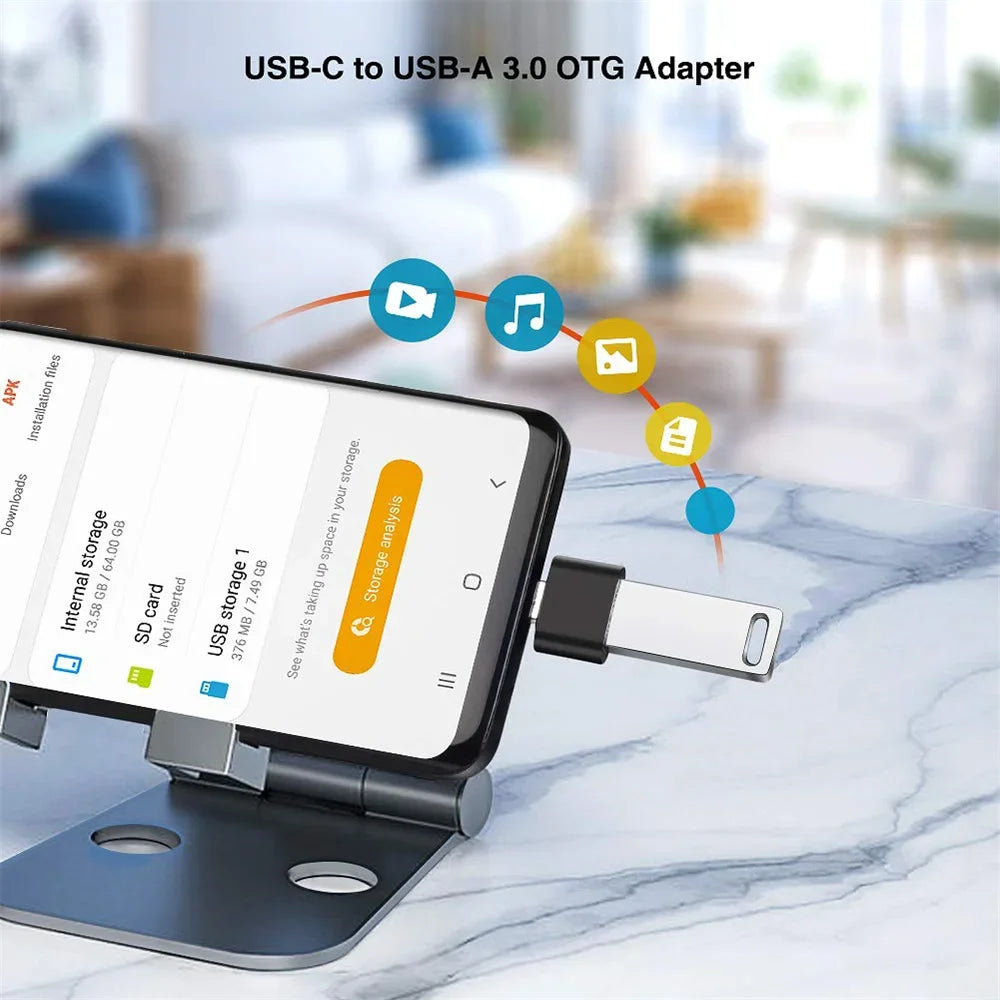 USB3.0 Mobile Phone Adapter Type C to USB Adapter USB-C Male To USB Female High Speed Data Connector For Xiaomi PC MacBook Phone