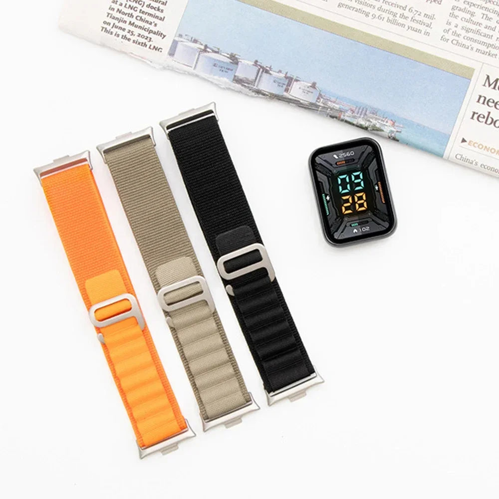 Nylon Loop Strap for Xiaomi Redmi Watch 4 5 Adjustable Elastic Bracelet Watchband iWatch Mi Band 8 Pro/9 Pro Band Accessories