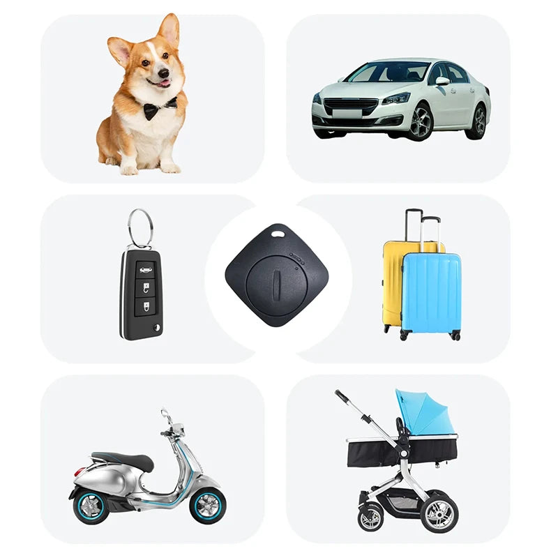 New Anti Loss GPS Tracker MINI Black Square Locator For Mobile Anti-theft Use In Conjunction With iOS System Find My APP