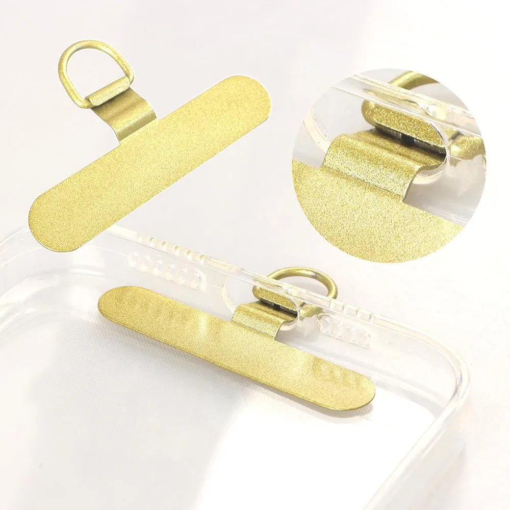 1PCS Universal Stainless Steel Phone Lanyard Patch Mobile Phone Case Connect Clips Rotatable Detachable Strap Tether Pad Gasket