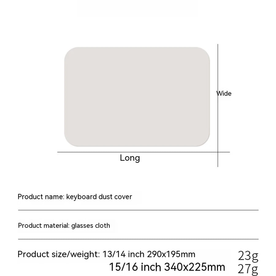 1pc Microfiber Dustproof Screen Cleaning Cloth & Notebook Keyboard Blanket Cover Laptop Protective Film Screen Cleaner Kit for M