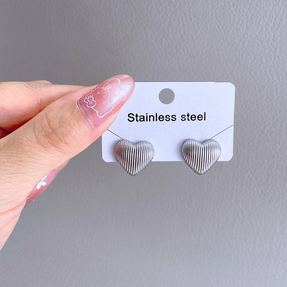 316l Stainless Steel Vintage-Inspired Waterproof Stud Earrings Personalized Charm Fashion Jewelry Accessories Bijoux Gift