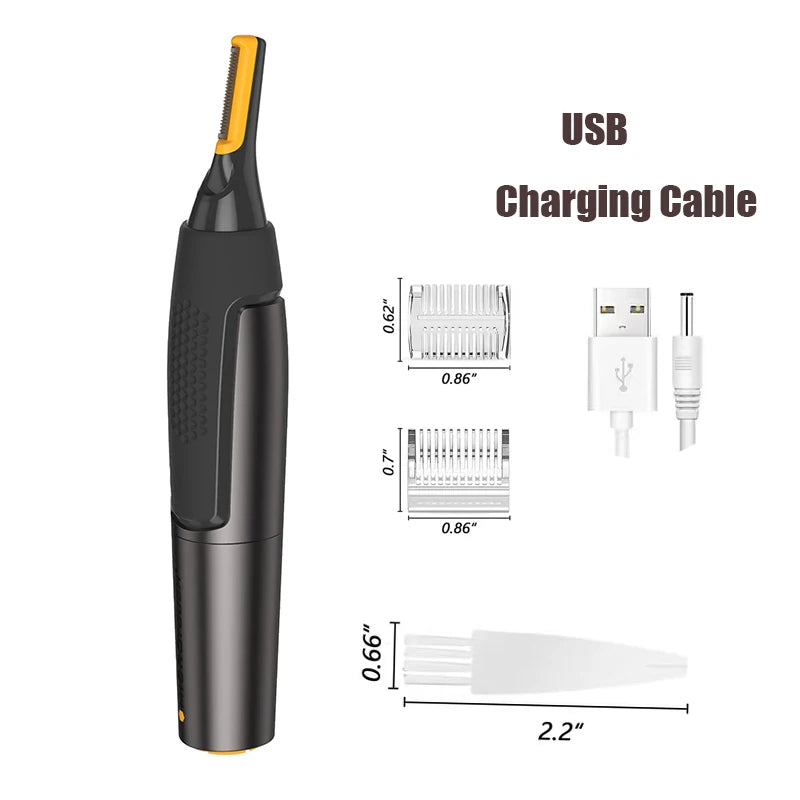 Electric Nose Hair Trimmer Waterproof Easy To Operate Ear Trimmer Safe Face Care Rechargeable Nose Hair Trimmer For Men