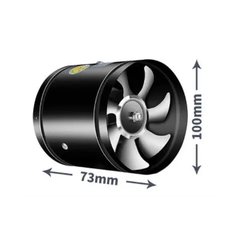 4''6''8'' Pipe Exhaust Fan Air Ventilator Metal Pipe Ventilation Exhaust Fan Mini Extractor Bathroom Toilet Wall Fan Duct Fan