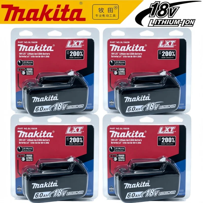 100% Original Makita 18V 6.0Ah Rechargeable Battery For Makita BL1830 BL1830B BL1840 BL1840B BL1850 BL1850B Power Tools Battery