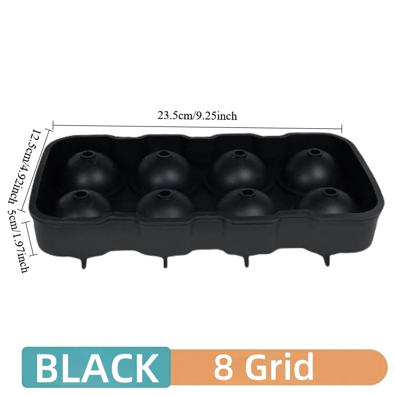 4/6/8/15Grids Silicone Ice Cube Molds Spherical Ice Molds Reusable Whiskey Ice Cube Molds Cocktail Freezer DIY Homemade Barware