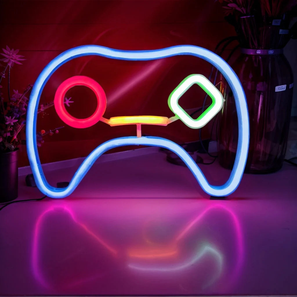 1pc, cool neon light battery/USB power supply, game room bedroom party, wedding girl boy room decoration light, birthday gift