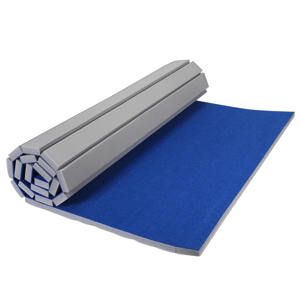 Gymnastics Tumbling Mats 118.11x70.87x1.57in Roll-Up Carpet Training Floor with Grippy Surface for MMA Cheerleading and Fitness