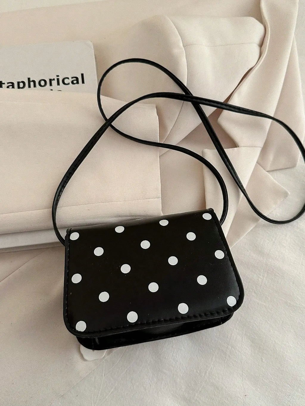 Stylish Mini Polka Dot PU Leather Crossbody Shoulder Bag For Women , Polka Dot，sg25030426621241231